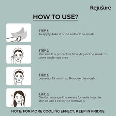 Rejusure Under Eye Pads with Collagen Instantly Reduces Wrinkles, Puffiness, Dark Circles for Men & Women – (5 Pads)