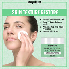 Rejusure Glycolic Acid Cleansing Pads - 25 Pads