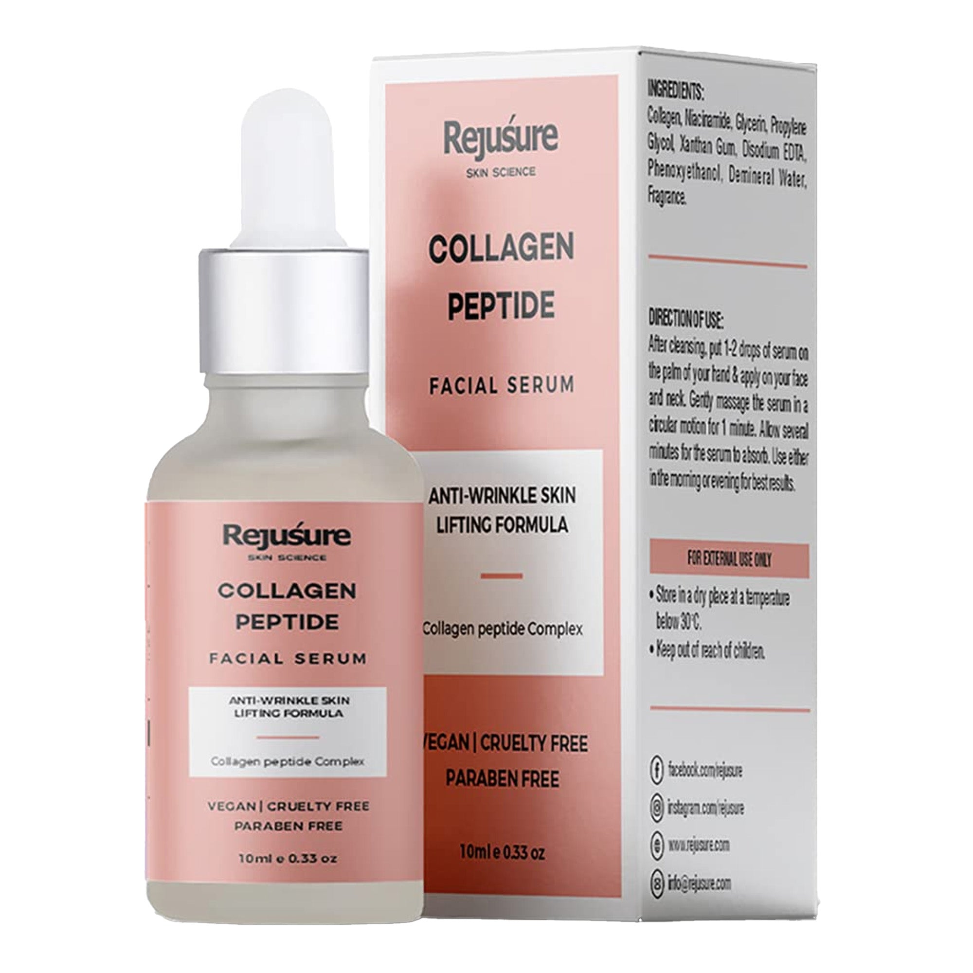 Rejusure Collagen Peptide Serum - Moisturizing for oily skin