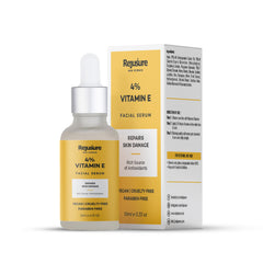 Rejusure 4% Vitamin E Face Serum with Vitamin E and Olive Extract, Reduce the Look of Scars, Dark Spots & Wrinkles for Moisturized & Youthful Skin | For Men & Women | Cruelty Free & Dermatologist Tested –  10 ml